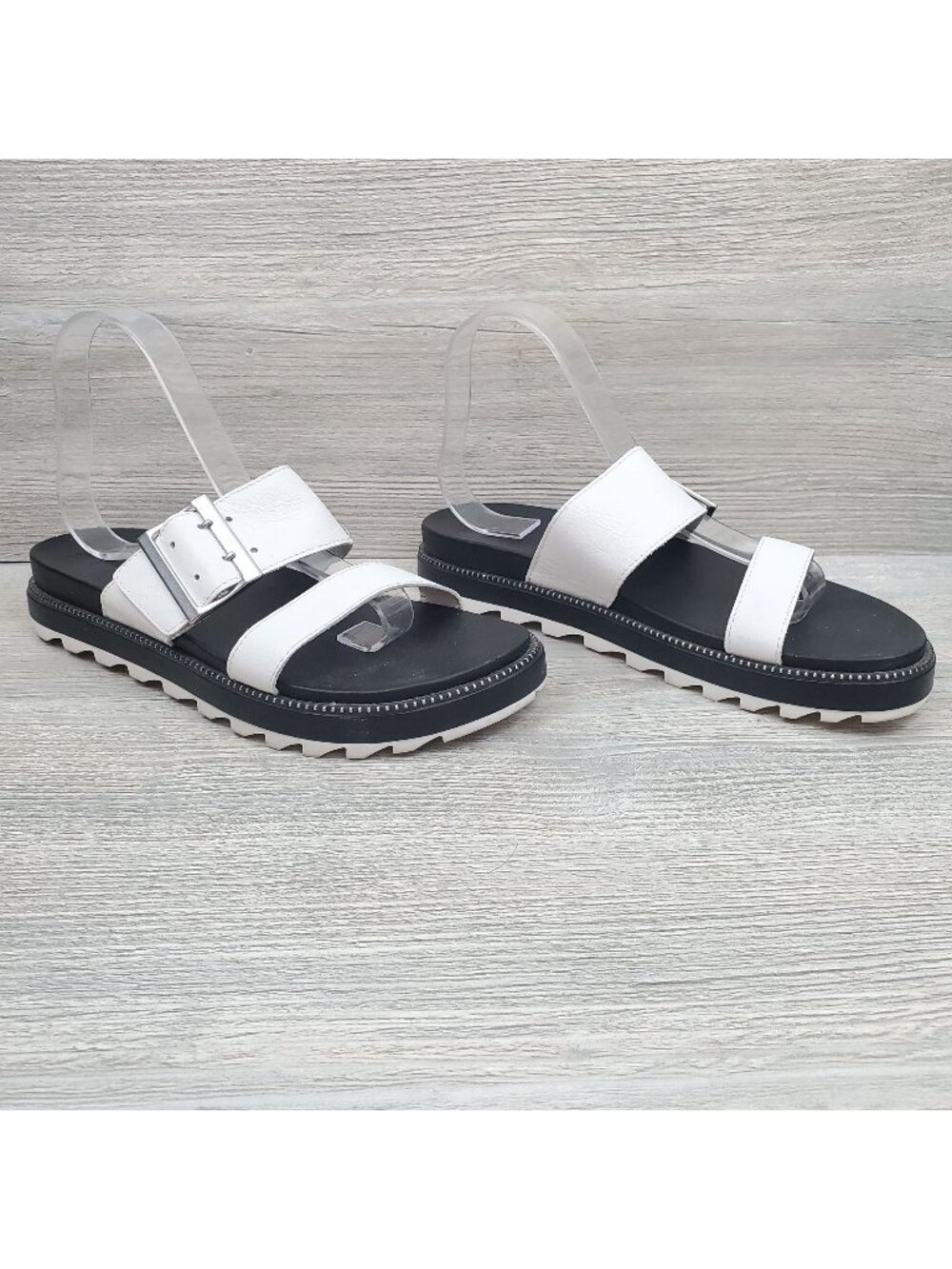 Sorel Roaming Buckle Slide in Sea Salt